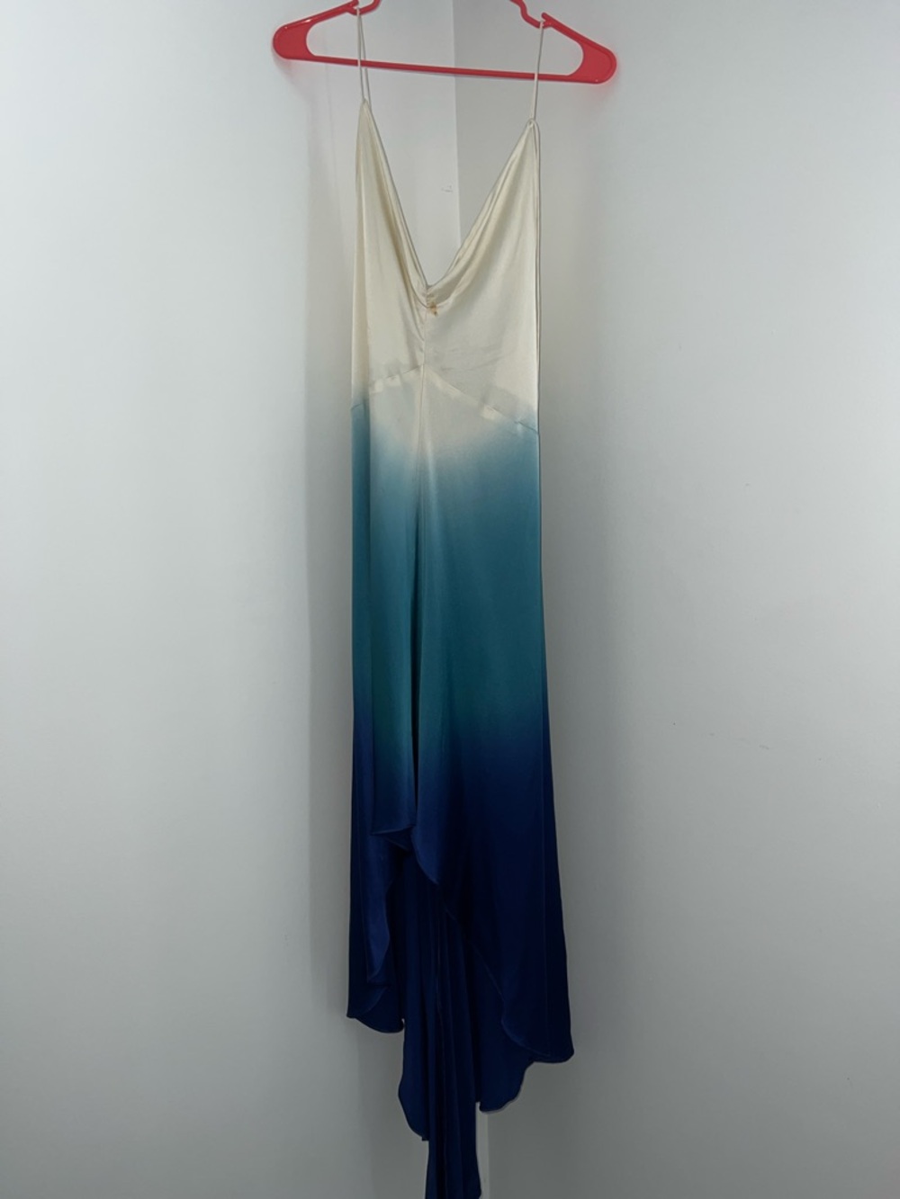 Ombre Slip Dress in Cream to Navy
